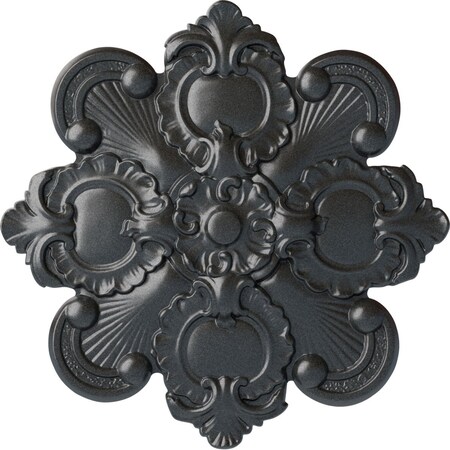 Ekena Millwork Katheryn Ceiling Medallion, Hand-Painted Pewter, 18 1/8"OD x 1 1/4"P CM18KAPES